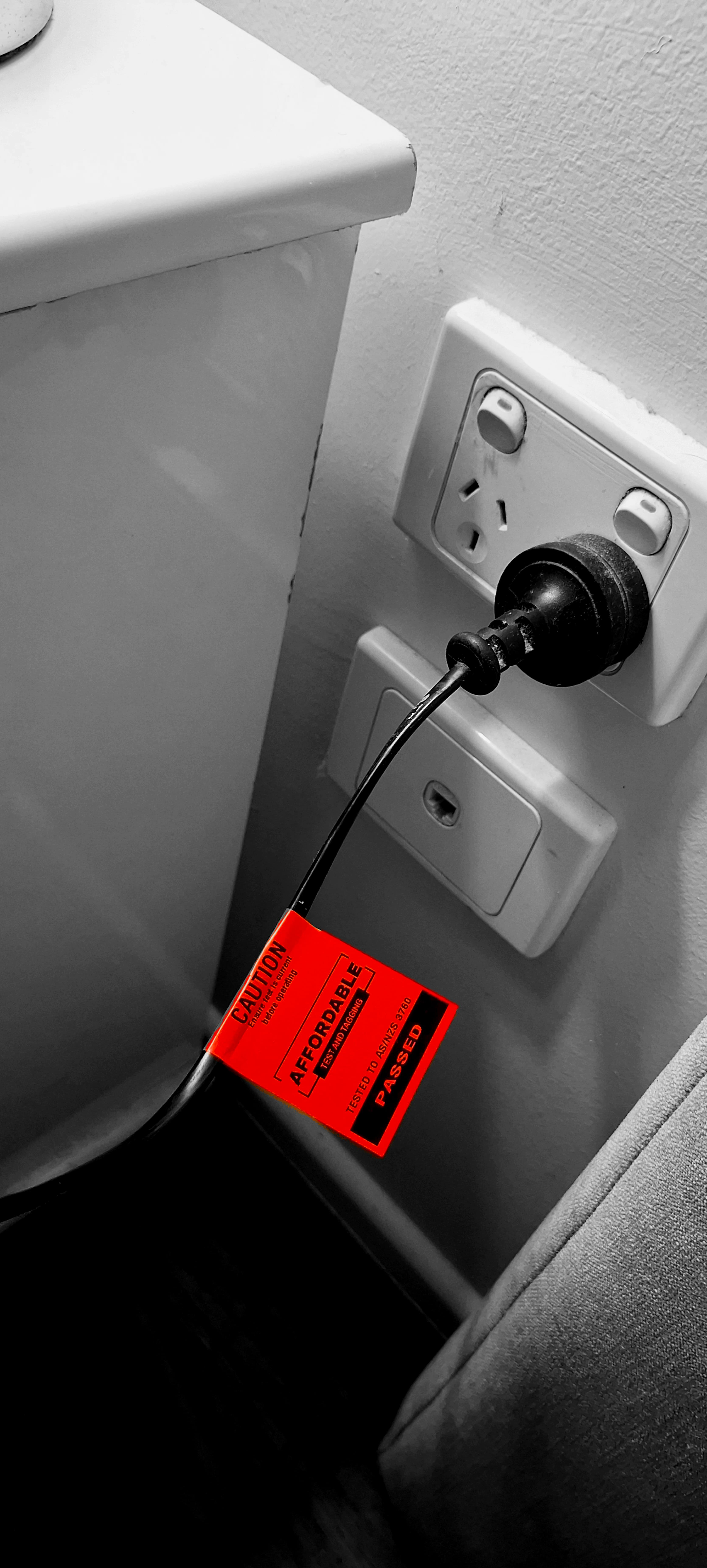 Test and tag compliance labels on electrical equipment, Sunshine Coast